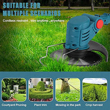 Electric Lawn Mower, Cordless Lawn Mower with 224V Li-Ion Batteries and Quick Charger, 6 Inch, Lightweight and Extendable, 850W Max for Lawn Care