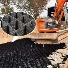 19.7ft×33ft Geo Cell Gravel Grid, Heavy-Duty HDPE Soil Stabilization Grid, Permeable Ground Grid for Slope Protection, Retaining Wall, Patio, Lawn and Outdoor Landscape Use(7ft)
