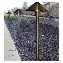Ignite 12V LED Brass Pathway Landscape Lighting - 12 (3 Watt) Fixtures Brass