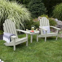 highwood Classic Westport Adirondack 3pc Set, 2 Chairs with Side Table, Eucalyptus