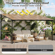 IDEALHOUSE 12x14ft Lean to Gazebo Hardtop Wall Mounted Patio
