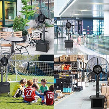 CUTPOIY Outdoor Misting Fan with Oscillation & 11 Gal Tank - 3-Speed Cooling Tower Fan for Patio, Greenhouse & Industrial Use