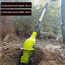 UWYTGF Garden Tiller,Electric Rotavator 5200Mah Lithium Battery Cordless Cultivator with Blades Rotavators for The Garden 65 Manganese Electric Garden Tiller Tiller Rotavator