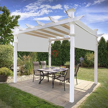 Patio Paradise 15' x 30' Waterproof Shade Cloth with Grommets, 260GSM Sun Shade Sail Rectangle Screen Fabric Patio Cover Pergola Shade Replacement Canopy for Outdoor Garden Backyard, Light Gray