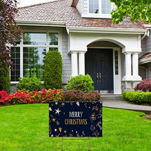Yard Sign Merry Christmas Happy Holidays Lawn Decoration 18" x 12" with 15-inch Stake