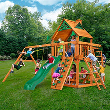 Gorilla Playsets Navigator Cedar Swing Set Amber Posts Brown