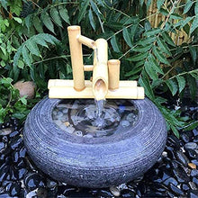 EliteBloom Outdoorese Garden Feature,Garden Decoration,Bamboo Fountain Decor,Water Spout with Pump, Waterfall (50Cm)