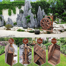 Garden Water Feature Wheel, Water Wheel Fountain Wooden Waterfall Fountain Garden Courtyard Decoration Independent Pond Fountain Water Pump Outdoor Indoor Balcony (Size : 80cm(31.5inch))