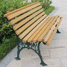 CUTPOIY Park Bench Patio Garden Bench Backyard Benches, Outdoor Park Chairs, Garden Benches, Retro Garden Benches with Plastic Wood Seat Panels and Backrests, Decorative Benche, 120cm