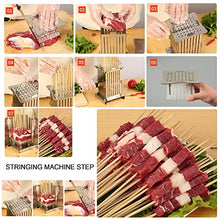 10 Holes Manual BBQ Skewer Maker,Stainless Steel Kebab Maker Box Mutton Kebab Machine for Making Kabobs Kit