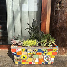 Mexico Mosaic Flower Pot Oversized Ceramics Plant Pot Balcony Terrace Plant Pot Bonsai Planter Vase Outdoor Decoration European Garden Plant Container