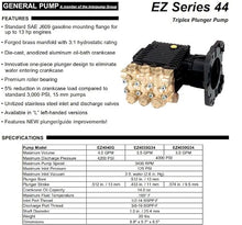 General Pump, EZ4040G, 4000PSI@4GPM, 3400 RPM, 1" Hollow Shaft