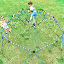 KOZYSPHERE Kids Climbing Dome Tower 12ft Jungle Gym Blue/Coffee