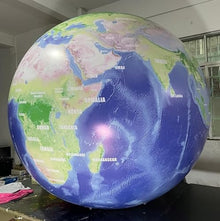 Air-Ads Supplies 6.5ft Giant Inflatable Globe Map Balloon Blue