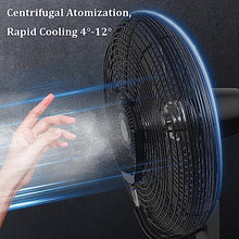 NYTFHMS Portable Misting Fan Patio Cooling Fans High Velocity Personal Mister Fan 3-10M Air Supply Distance Black for Indoor Outdoor,320W/26in