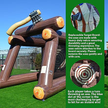 XJUMP 13' Inflatable Axe Throwing Target Game with Blower and Foam Axes Brown/Black