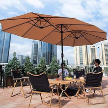 RJYYYDS Patio Umbrella Beach Umbrella 14.9ft Patio Umbrella Double-Sided Outdoor Extra Large Umbrella with Crank and Base for Lawn Backyard Parasol Outdoor Garden Sun Umbrella,B-with Base