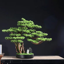 QWERAXZG Pinus Armorus Welcoming Plant Decoration Fake Green Porch Bonsai