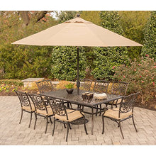 Hanover Traditions 9-Piece Outdoor Dining Set with Tan Cushions
