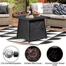 YWMLFZ 5PCS Patio Rattan Furniture Set 30" Gas Fire Pit Table W/Cover Navy