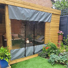 KGUDYS Clear Outdoor Curtains, PVC Heavy Duty Waterproof Sheet,Transparent Vinyl Curtains,Divider Curtains with Zip,Weatherproof,Balcony Curtains,WxH-5x5m/16x16ft
