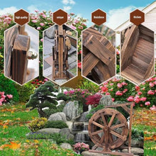 Water Wheel Fountain Outdoor Garden with Stand and Fountains Waterfalls