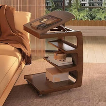 CHmrfvqtus Couch Side Table Mobile Living Room Side Table with Wheels Bedside for Bedroom Sofa Multi-Functional Home