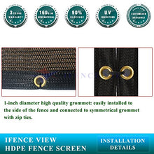 Ifenceview 15' x 5' to 15' x 80' Patio Top Canopy Awning Fence Privacy Screen Driveway Carport Barn Kennel Yard Garden Plants Crops Shade Cloth Mesh Net Pergola Gazebos Cover (15' x 45', Brown)