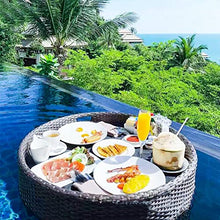 ERoomQ Floating Drinks Holder Pool Drink Holder Pool Cup Holders Floating Table for Pool Floating Tray Hot Tub Drinks Holder Floating Bar for Pool Summer Part Leaf- 80 * 60 * 15cm