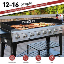 Royal Gourmet 8-Burner Gas Grill, 104,000 BTUs Liquid Propane Grill