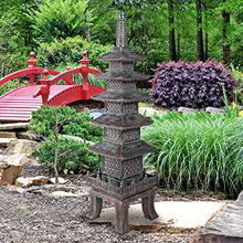 Design Toscano Nara Temple Pagoda Garden Statue 71 Inch Verdigris