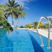 304 Stainless Steel Pool Rail, Swimming Pool Hand Rail for Inground Pool Pool Handrail, Swimming Pool Stair Rail, Silver Rustproof Pool Handrail 276LBS Load Capacity