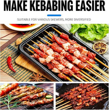 Manual Mutton Kebab Press for Bbq,Stainless Steel,812 Skewers,Fits All Bamboometal Skewer Lengths (8skewers)