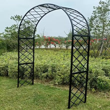 GAMAK Garden Arch Trellis Heavy Duty for Climbing Plants, Backdrop Arch Stand with Base, Garden Arbor for Various Climbing Plant Outdoor Garden Lawn Backyard (Color : Black, Size : 300 * 40 * 250cm)