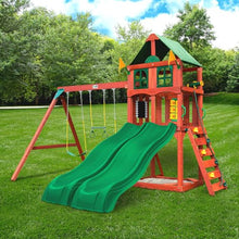 Gorilla Playsets Playmaker Deluxe Wooden Swing Set Redwood Stained Cedar