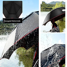 BEYSG Large Fishing Umbrella Parasol Blå