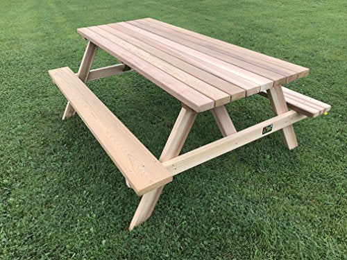 Dan's Outdoor Furniture Mfg. Co. LLC Western Red Cedar 72" Rectangular Top Picnic Table 6'