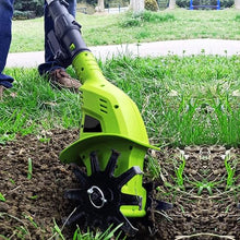 UWYTGF Garden Tiller,Cordless Rotavator, 4000Mah Electric Garden Tiller Rotavators 97-127Cm Adjustable Handle Tiller Hoe Soil Miller Tools Portable Cultivator for The Garden Vegetable