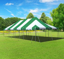 TentandTable 20' x 40' Premium Commercial Pole Tent with Green & White Top