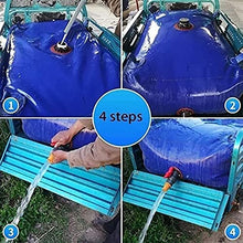 Gzhenh Folding Water Container, Outdoor Folding Water Bag Car Water Carrier Container with Spigot Water Leak Proof for Sport Camping Hiking Picnic BBQ (Color : Blue, Size : 6000L/3x2x1m)