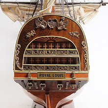 Old Modern Handicrafts Royal Louis Ship Model Natural Wood