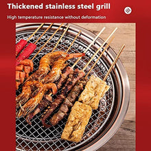Stainless Steel Barbecue Grill, Iron Plate Barbecue, Fast Heating, NonStick, Convenient Household Round Small Barbecue Grill, Outdoor Cooking,A,40CM (B 40 cm)