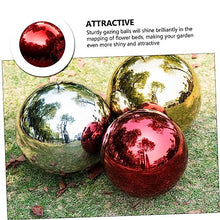 LUOESVTEN Garden Gazing Ball,Ornament Hollow Ball Mirror Finish Garden Ball,Gazing Balls, Garden Reflective Ball Stainless Steel Metal Grape Ball(Red,350mm)