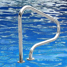 Pool Hand Rail, Perfect Handle Swimming Pool Grab Ladder, Deck-Mounted Railings, 3-Bend Swimming Pool Safety Handrails for Inground Pool Entry,Silver