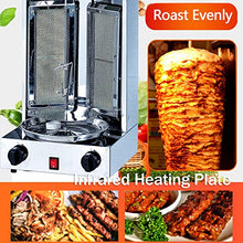 Gas Rotating Vertical Rotisserie Grills Vertical Furnace Gas Barbecue BBQ Kitchen Cookware Machine Skewer Cooker for Home Rotating Grill Multi Grill, Kebab Skewers, Stainless Steel