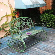 JIIPOREGJ Park Bench Patio Garden Bench Backyard Benches, Garden Bench American Wrought Iron Retro Outdoor Double Rocking Chair Bench Garden Table and Chair Park Chair