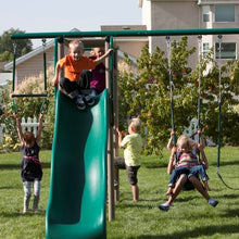 Lifetime Monkey Bar Adventure Swing Set with Wavy Slide Earthtone