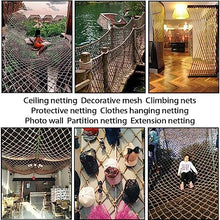Rustic Fence Hemp Rope Net,Banister Decoration Netting for Chicken Coop Deer Fence Monkey Bar Poultry Nest,Small Animal Climbing Mesh for Bird Parrot Cat,Jungl(Size:3M×8M(9.8FT×26.2FT),Color:Jute)