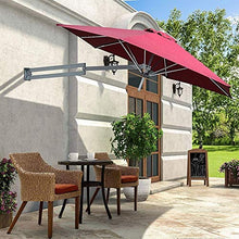 QZQHNYJ Parasol Garden Umbrella Parasol Wall Mount Patio Umbrella With Aluminium Pole Outdoor Garden Yard Balcony Tilting Sunshade Umbrella, 8Ft / 250Cm
