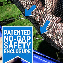 Skywalker Trampolines 15-Foot Jump N’ Dunk Round Trampoline with Enclosure Net Blue